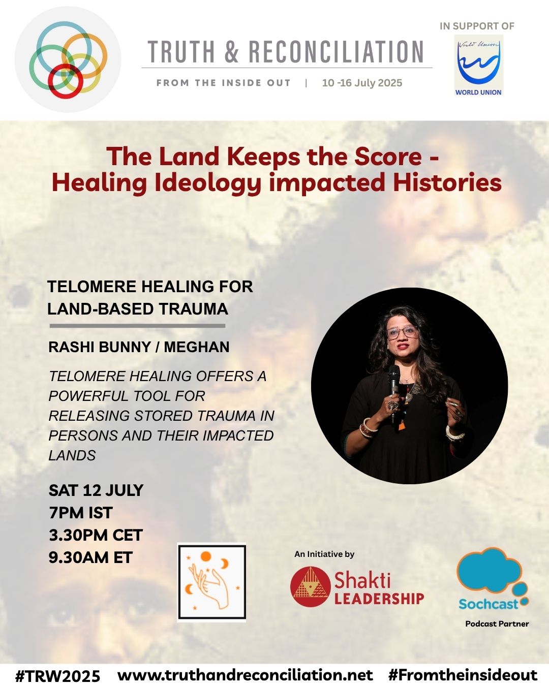 TELOMERE HEALING FOR LAND-BASED TRAUMA with Rashi Bunny / Meghan